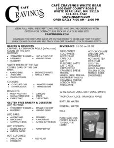 Menus & Specials - Cafe Cravings White Bear